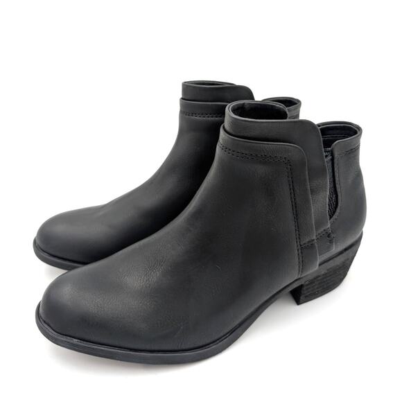 B.O.C Grover Slip-On Bootie Elastic Gore Round Toe Women's Black Size US7M EU38 - Picture 1 of 12